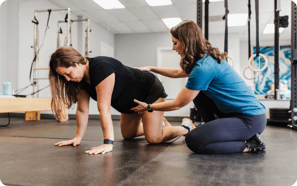 Pregnant woman doing safe prenatal physical therapy in San Antonio Pregnant woman doing safe prenatal physical therapy in San Antonio