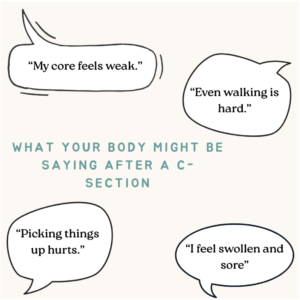 What your body might be saying after a c-section